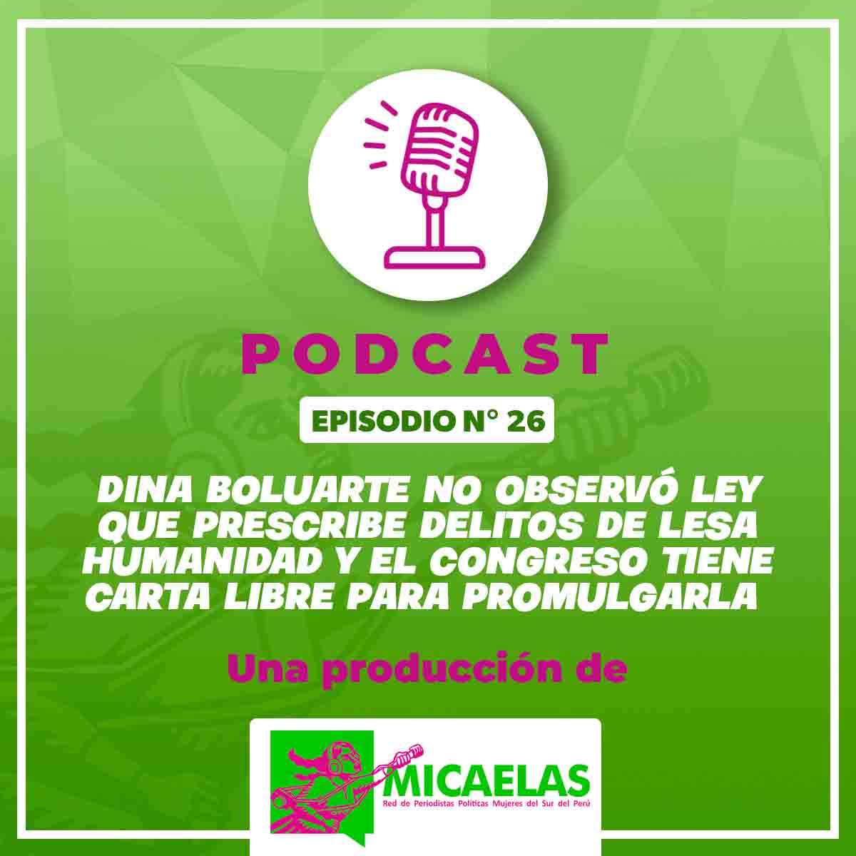 Dina Boluarte no observó ley que prescribe delitos de lesa humanidad