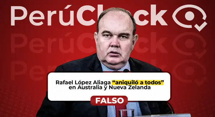 Es falso que López Aliaga haya “aniquilado a todos” en votación en Australia y Nueva Zelanda