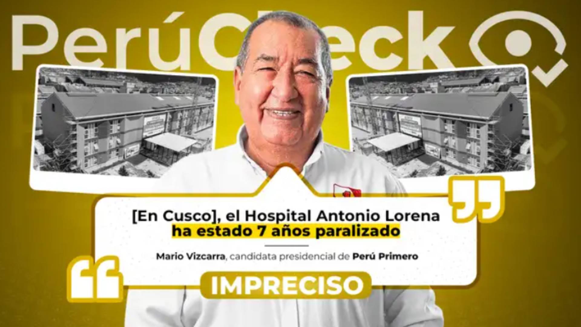 El hospital Antonio Lorena del Cusco no ha estado paralizado 7 años, como dijo Mario Vizcarra