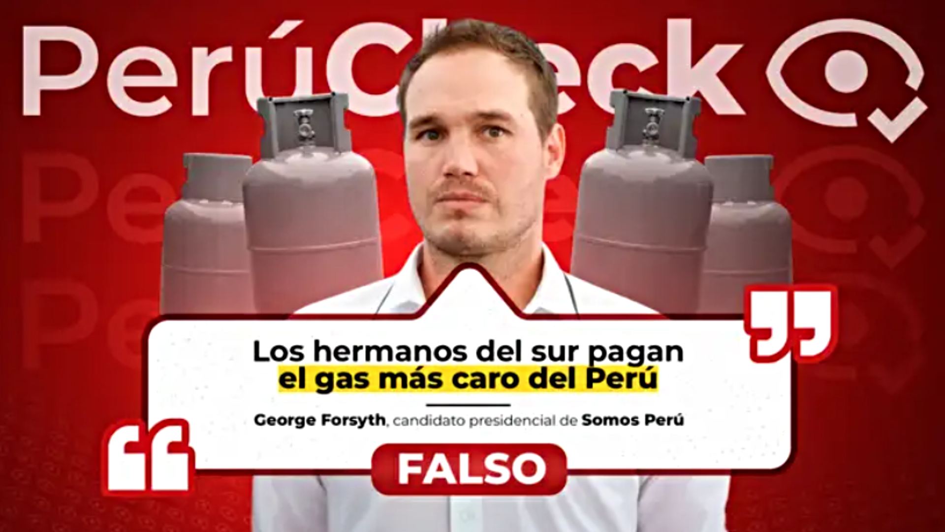¿El sur del Perú paga el gas más caro? Datos oficiales contradicen a George Forsyth