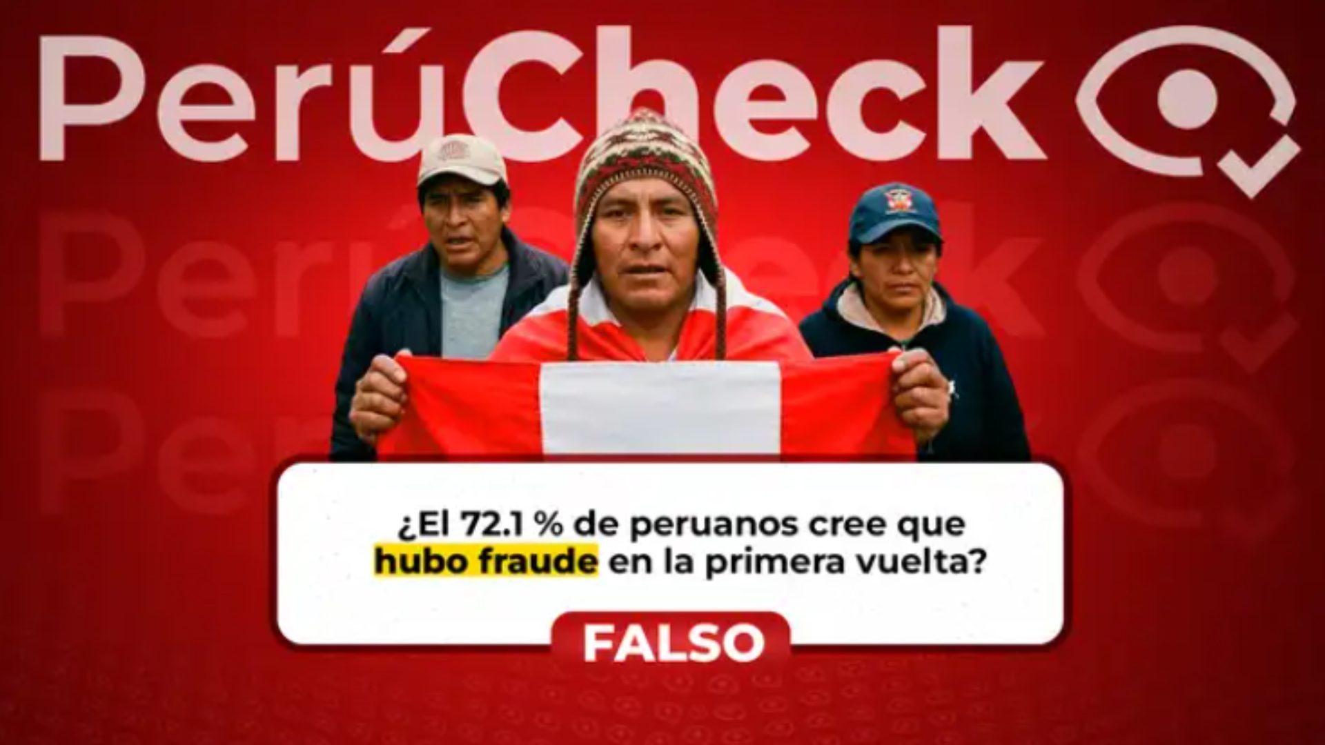 No, el 72% de los peruanos no considera que hubo ‘fraude’ electoral en la primera vuelta, como dice viral
