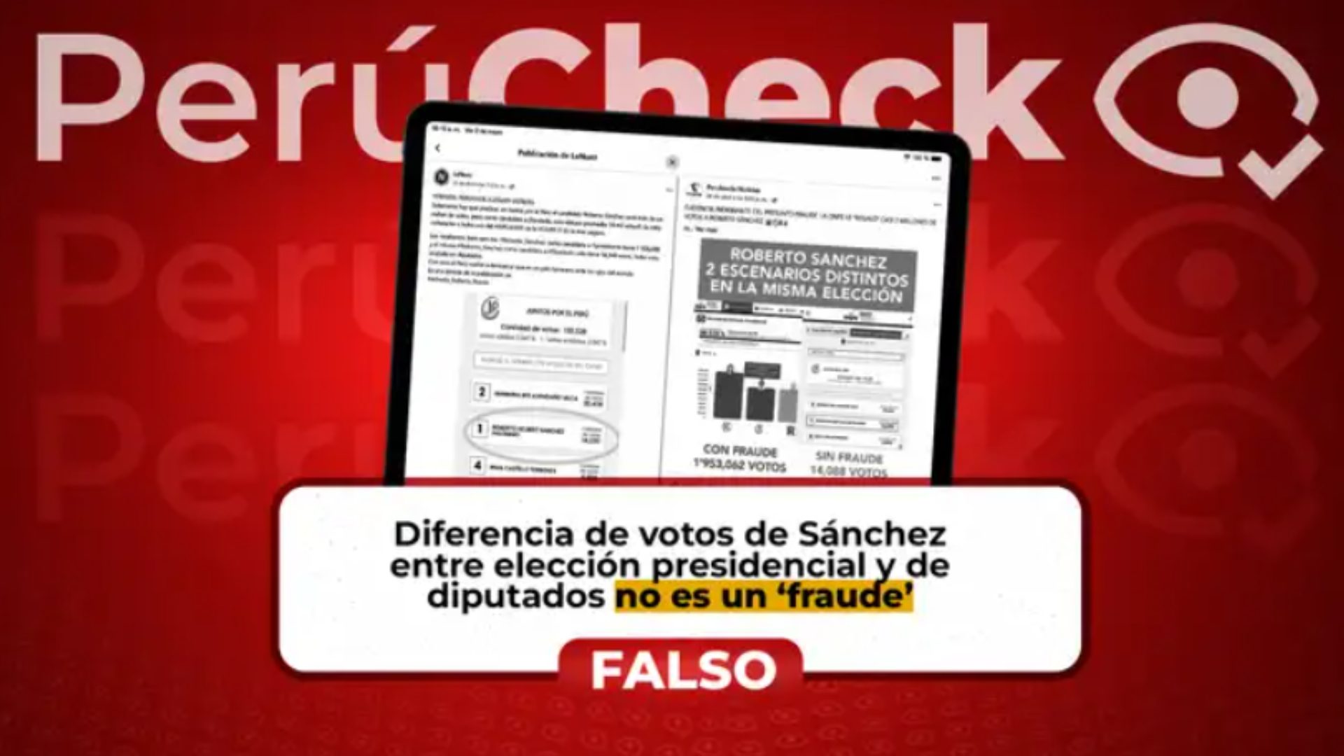 La diferencia de votos de Sánchez entre elección presidencial y de diputados no demuestra que se le haya “inflado”