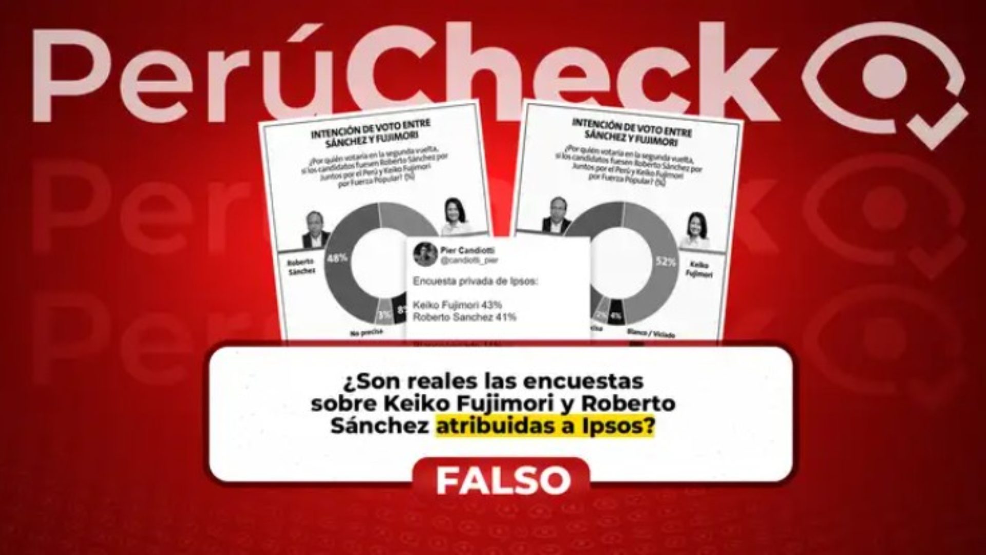 Circulan tres encuestas fabricadas atribuidas falsamente a Ipsos