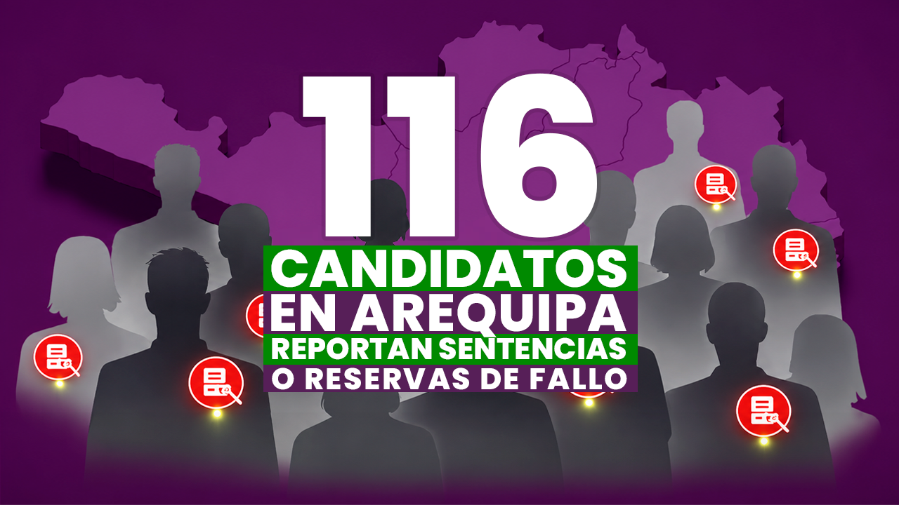ERM 2026: 116 candidatos en Arequipa reportan sentencias penales o reservas de fallo condenatorio [Lista completa]