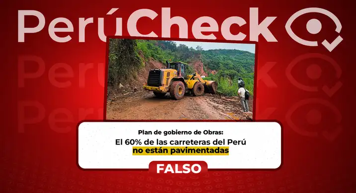 ¿El Perú tiene el 60% de carreteras sin pavimentar, como afirma el plan de gobierno de Obras?