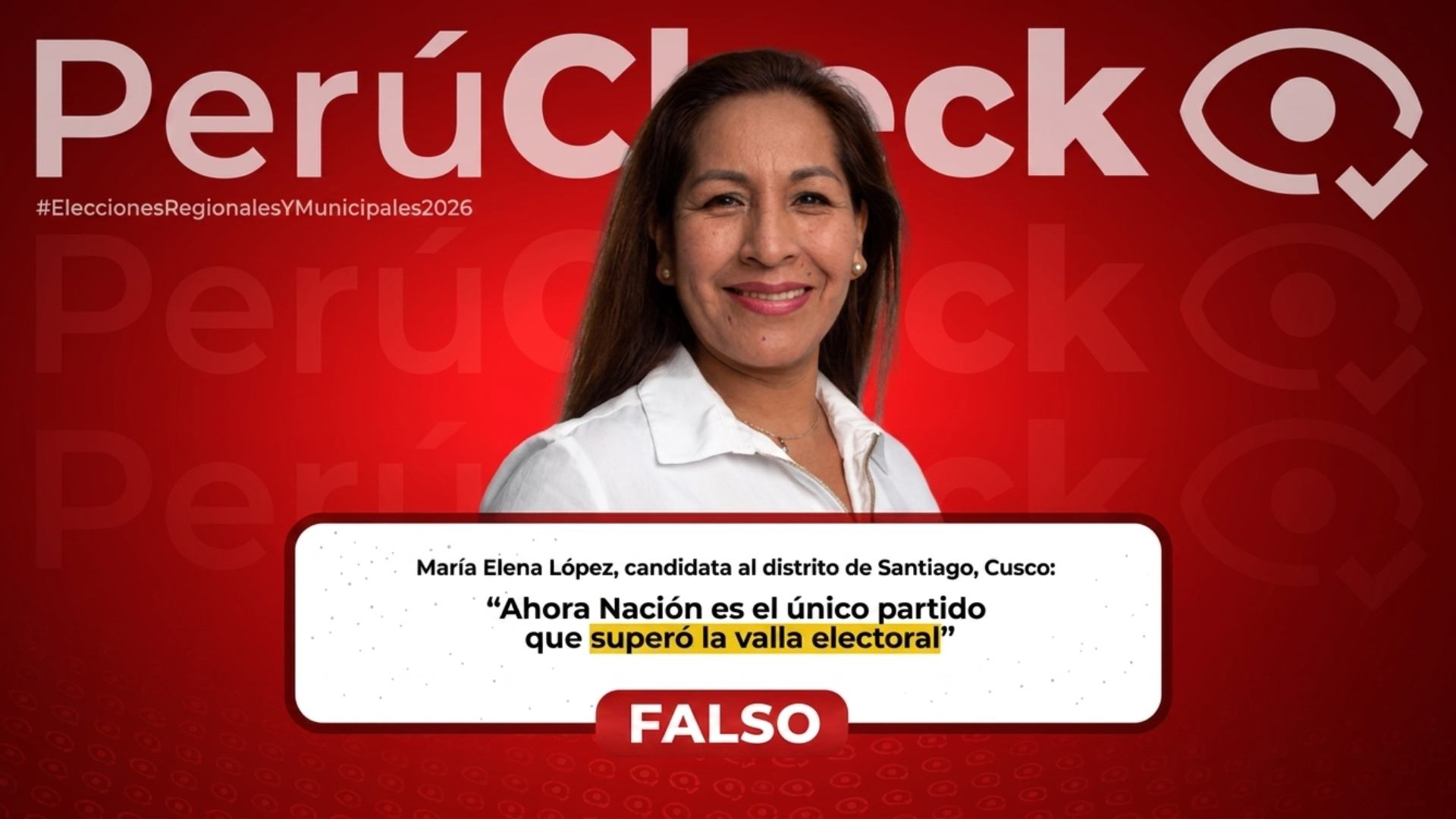 Ahora Nación no es el único partido que postula en Cusco y pasó la valla, como señala una candidata local