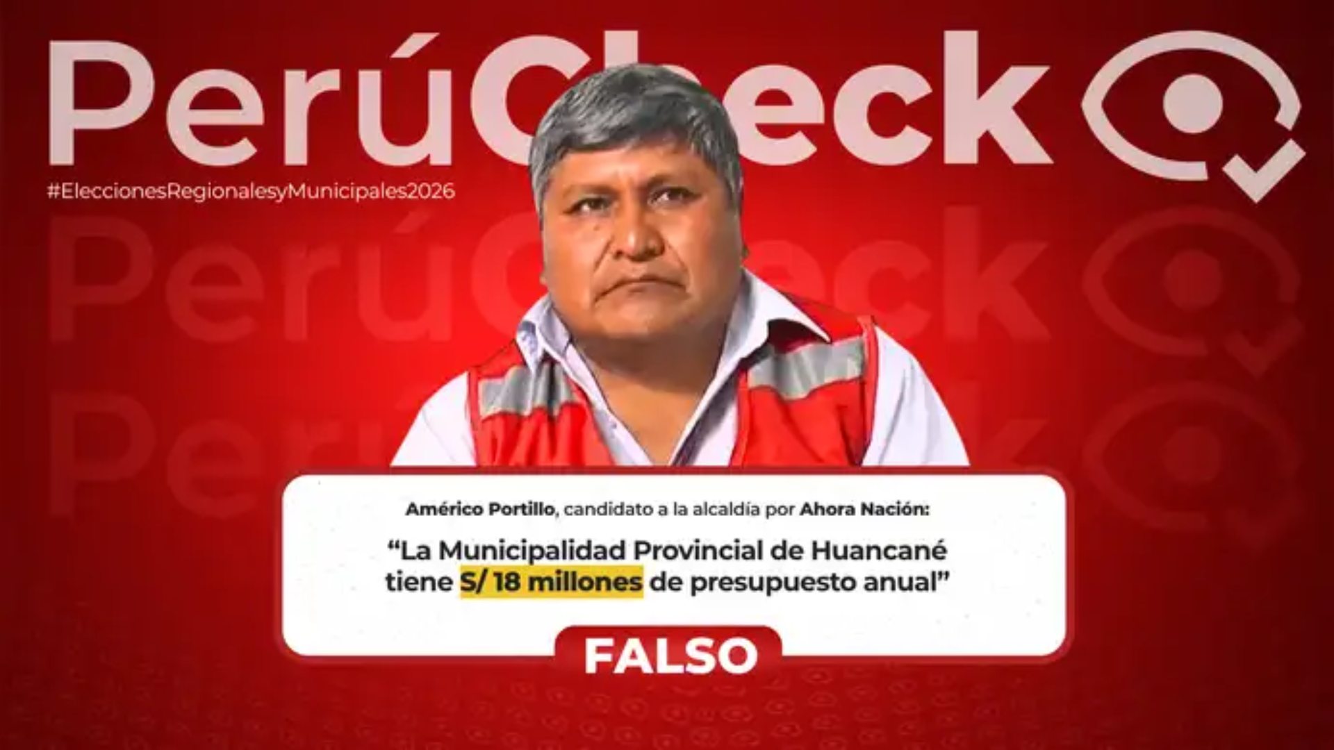 No, el presupuesto anual de la Municipalidad Provincial de Huancané no es de S/18 millones